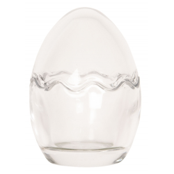 Üveg tároló tojás formával