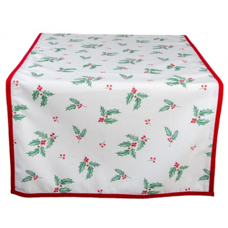 Asztali futó terítő 50x140cm Holly Christmas