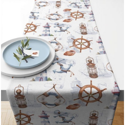 Textil Asztali futó 40x150cm Tengeri mintás