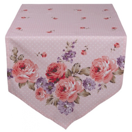 Textil Asztali futó 50x160cm Pöttyös rózsás