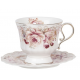 Porcelán csésze + alj 200ml rózsás