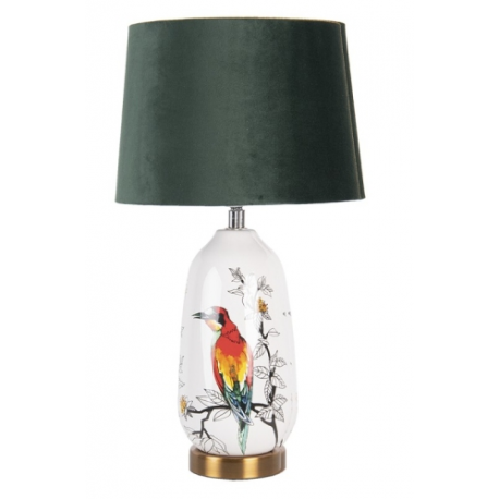 Asztali lámpa kerámia madaras