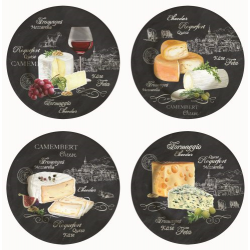Porcelán desszerttányér szett 4db-os World of Cheese