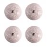 Ajtófogantyú kerámia Rózsaszín fehér mintás 4 db