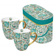 Porcelán bögre 0,35l dobozban 2db-os, Tassotti Design zöld